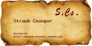 Straub Csongor névjegykártya