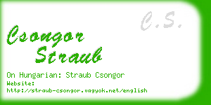 csongor straub business card